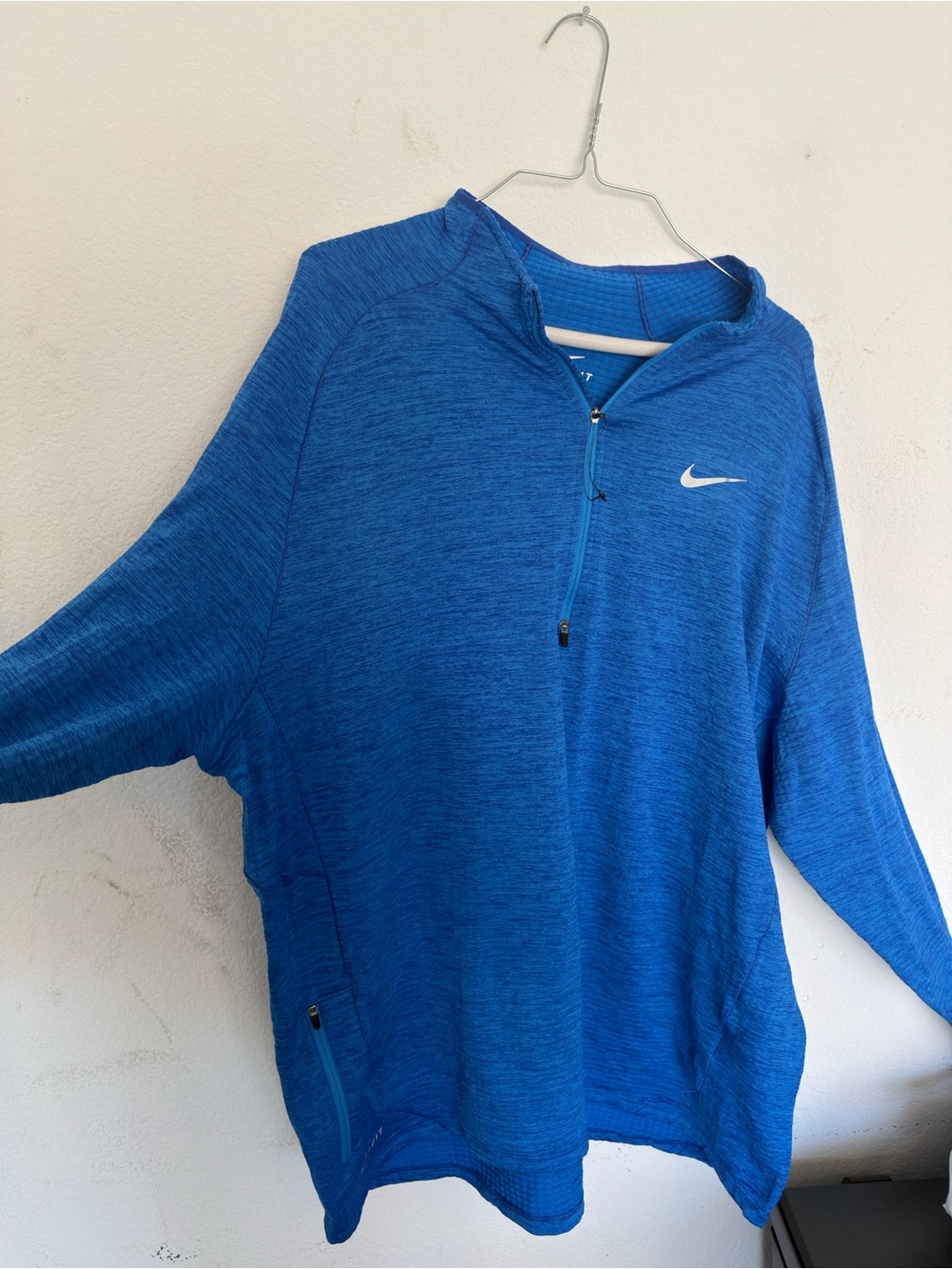 Nike Men’s Heather Royal Blue Half-Zip Pullover